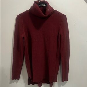 Calvin Klein Jeans Burgundy Turtleneck Sweater